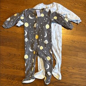 Gerber Gray and Blue Moon and Star Footies
